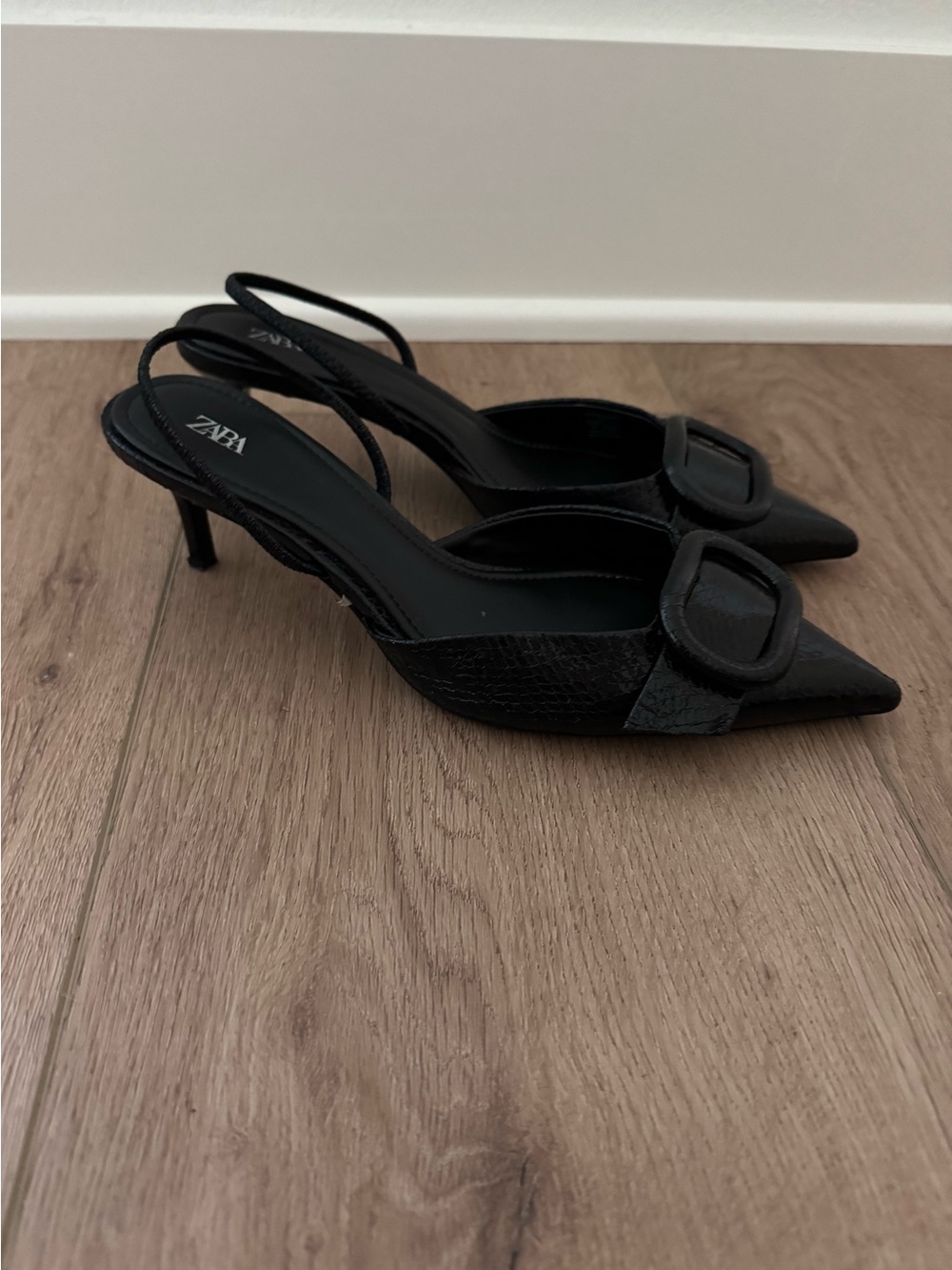 Zara - Black Patent Leather Heels
